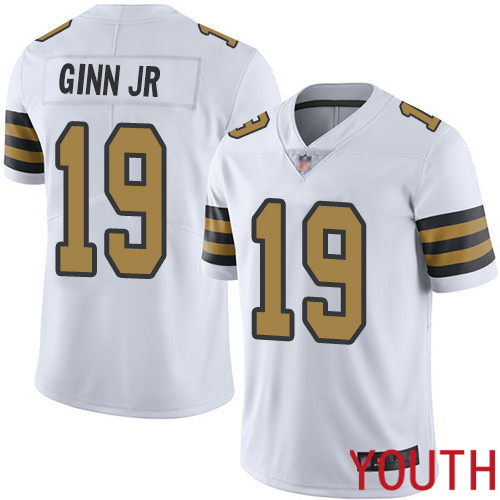 New Orleans Saints Limited White Youth Ted Ginn Jr Jersey NFL Football 19 Rush Vapor Untouchable Jersey